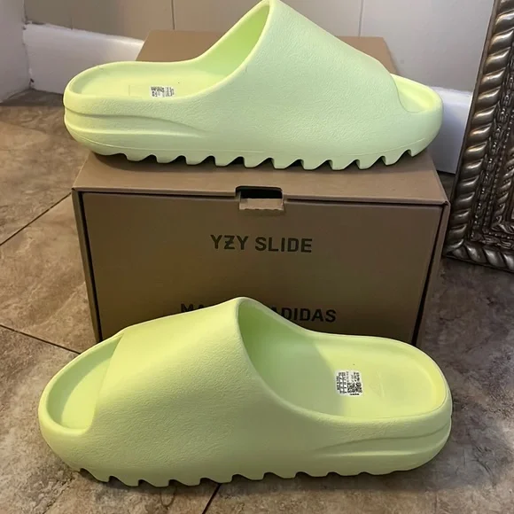 Yeezy | Shoes | Yeezy Slides Glow Green Size 9 Men Used Once  display picture 1